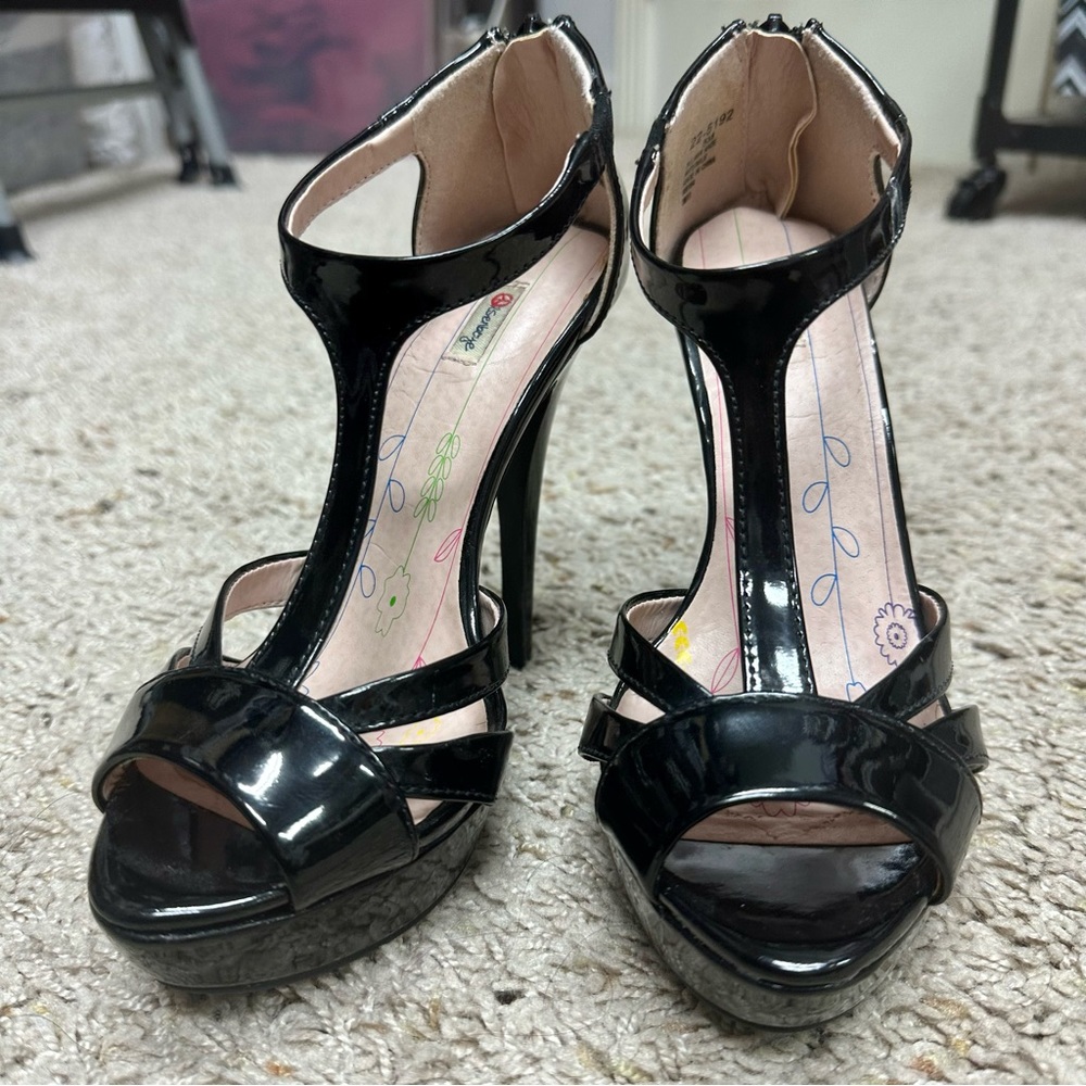 Size 5 - Black Patent 5” Stiletto heels